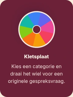 Kletspraat.Online — gesprekswiel voor mentorles en teamstart